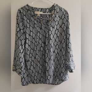 Michael Kors Black and White Patterned Garment